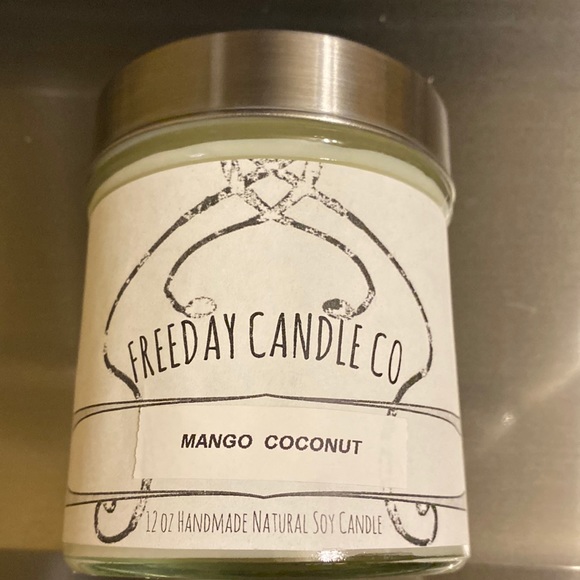 12oz Homemade Soy Candle - Mango Coconut - Picture 1 of 8